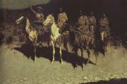 Frederic Remington Who Comes There (mk43) oil painting on canvas